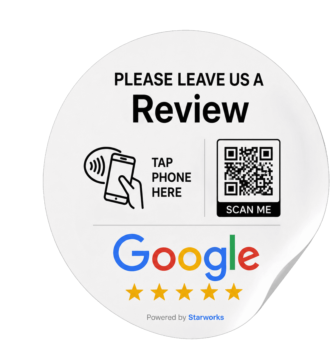 Tap-to-Review window sticker